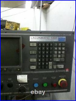 Used Lagunamatic 250S 3-Axis CNC Knee Mill Machine 1000 Dynapath Delta Control