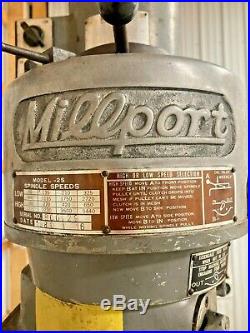 Used Running Machine Millport Model 2s Milling Machine