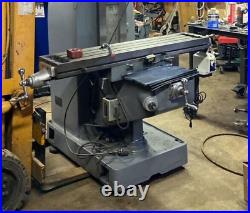 VERTICAL TURRET milling machine used HEAVY DUTY 50 TABLE DRO