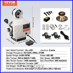 VEVOR Z-Axis Power Feed Table Mill for Milling Machine 450 in-lb Torque 0-200RPM