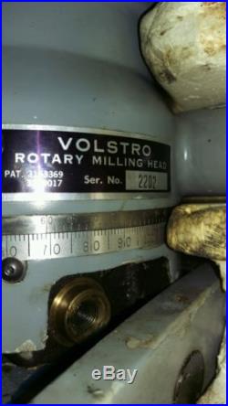 VOLSTRO Rotary Milling Head BRIDGEPORT Mill With Accessories 1 penny start