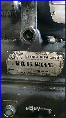Van Norman 16 Milling Machine