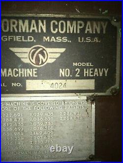 Van Norman N0. 2 Heavy Duty Milling Machine