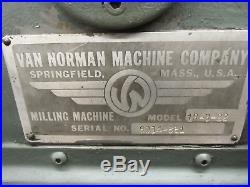 Van Norman Universal Ram Type Milling Machine ID# M-046