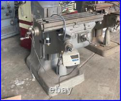 Vertical Bridgeport milling machine DRO POWER FEED