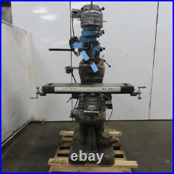 Vertical Knee Milling Machine With1HP Bridgeport Head 208-230/460V Parts or Repair