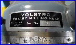 Volstro Rotary Milling Head for Bridgeport Mill withALL COLLETS