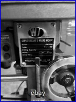WD DM-75M Manual Mill Drill, R-8 Spindle Taper, 220V Electric, 2HP