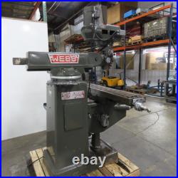 Webb 3VK 3Hp 10 x 50 Manual Feed 230V 3Ph Vertical Knee Mill Milling Machine Webb 3VK 3Hp 10 x 50 Manual Feed 230V 3Ph Vertical Knee Mill Milling Machine
