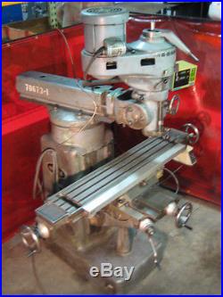 Wells Index Model 847 Milling Machine R8 Variable Speed Head, DRO, Power Feed