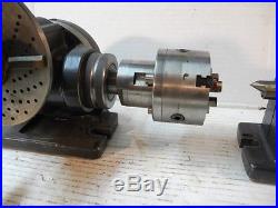 Wm Carroll Dividing Indexing Head & Tailstock + Chuck for Milling
