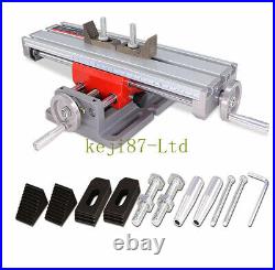 X Y Axis Mini Bench Cross Slide ViseTable Milling Drilling Fixture Worktable Set