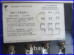 Yaskawa Magnetic Contactor HV-75AP3 600v 75Amp Lot # 4331 Listed by Greg